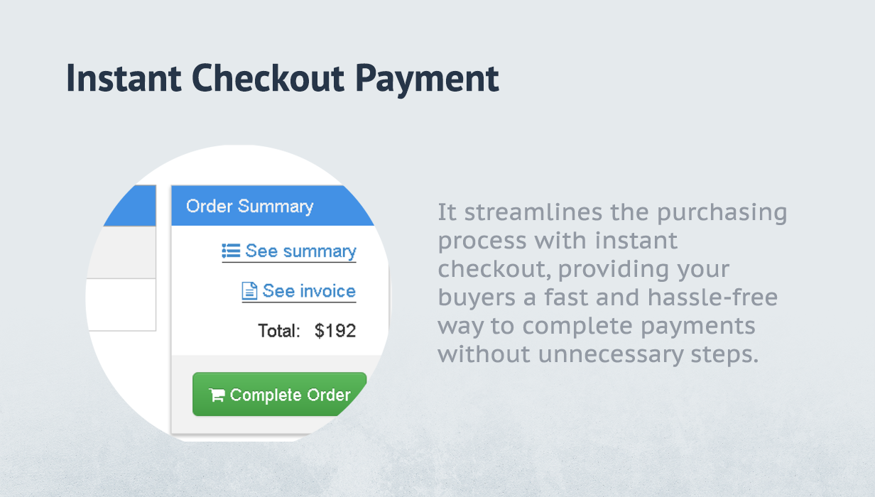 instant checkout payment